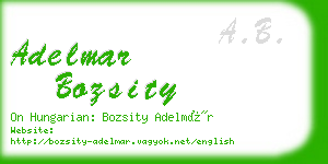 adelmar bozsity business card